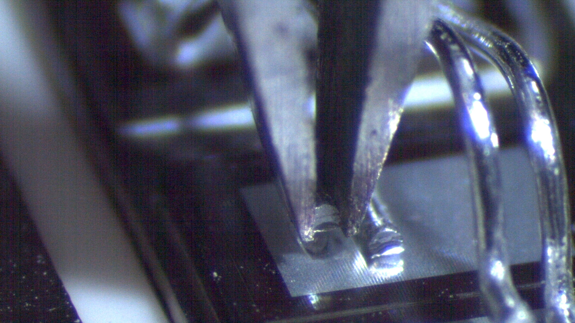 Fig.1: Clamping pliers after lift-off of wire bond (Fig.: F&S BONDTEC Semiconductor GmbH)