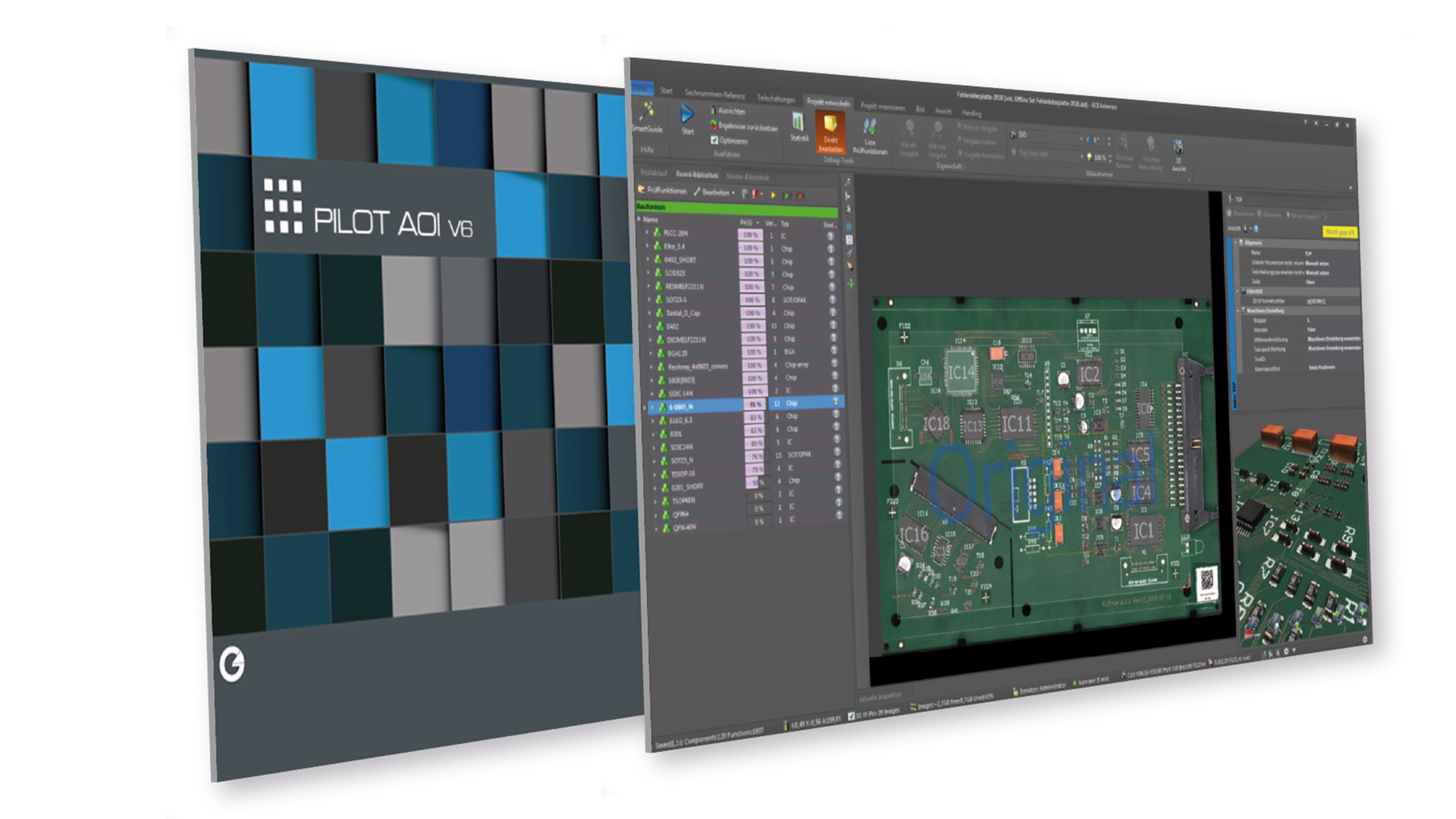 System software PILOT AOI with MagicClick for automatic test program generation (Picture: GÖPEL electronic GmbH)