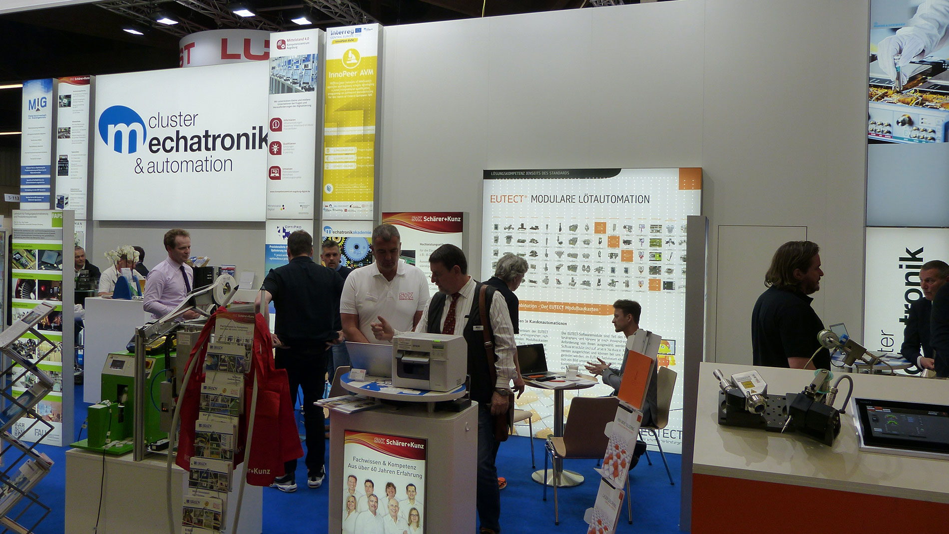 Fig. 1: Booth at SMTconnect 2019: The dialogue offering for industry 4.0 solutions of today and tomorrow will take place again in 2020 (Figure: CMA)